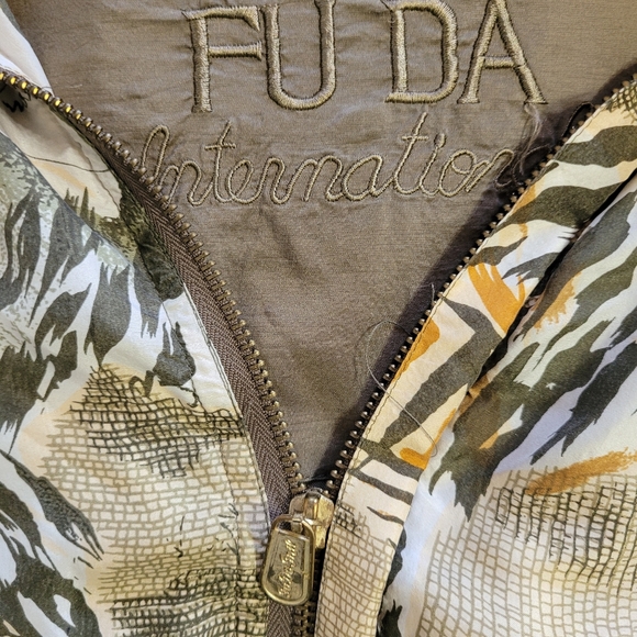 FUDA African Safari Silk vintage windbreaker 1X - Picture 5 of 5